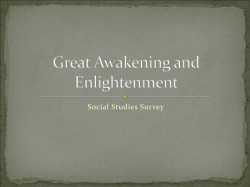 Great Awakening and Enlightenment