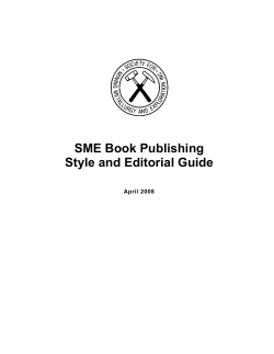 SME Style Guide - Department of Mining Engineering