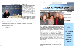 Newsletter Spring 2017 - Social Work