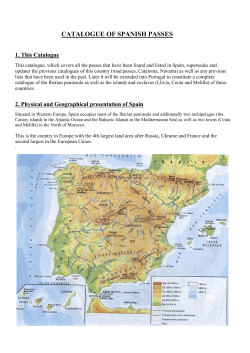 catalogue of spanish passes