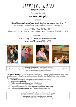 Teaching musicianship through singing, movement and dance