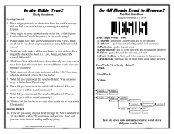 Do All Roads Lead to Heaven? Is the Bible True?