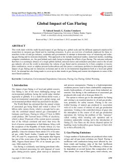 Global Impact of Gas Flaring - Scientific Research Publishing