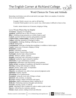 Tone and Attitude Words