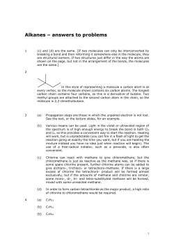 Alkanes &ndash; answers to problems