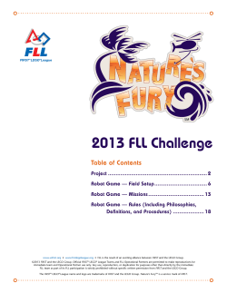 2013 FLL Challenge - FIRST LEGO League