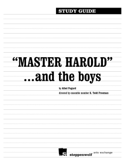 "MASTER HAROLD"... - Steppenwolf Theatre