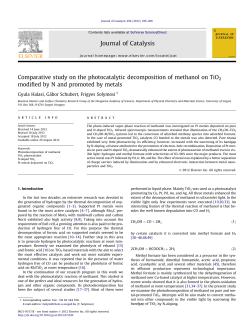 Comparative study on the photocatalytic decomposition of methanol