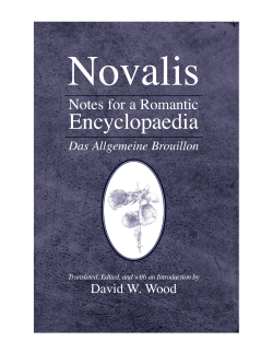 Notes for a Romantic Encyclopaedia