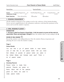 From Peanuts to Peanut Butter