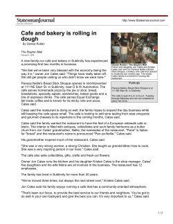 Cafe and bakery is rolling in dough