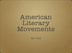 American Literary Movements KN