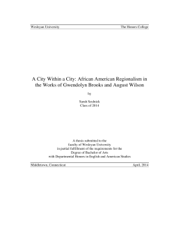 A City Within a City: African American Literary