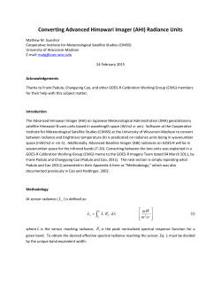 Converting Advanced Himawari Imager (AHI) Radiance Units