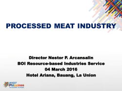 Processed meat - Industry.gov.ph