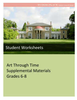 Student Worksheets Grade 6-8 Art through Time
