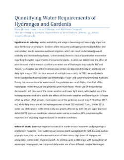 Quantifying Water Requirements of Hydrangea and Gardenia