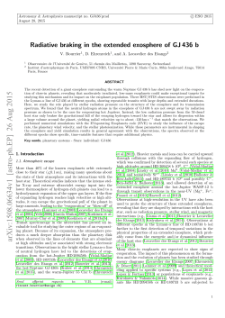 Radiative braking in the extended exosphere of GJ436b