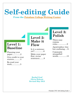 Self-editing Guide
