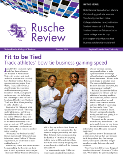 Summer 2014 - Stephen F. Austin State University