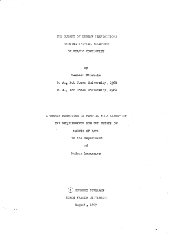 The subset of Hebrew prepositions showing spatial relations of static