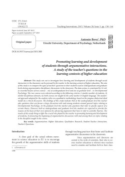 Promoting learning and development of students through