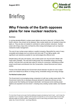 Nuclear power - Friends of the Earth