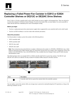 Replacing a Failed Power-Fan Canister in E2812 or E2824