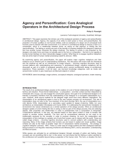 Agency and Personification - Enquiry: The ARCC Journal of