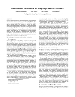 Pixel-oriented Visualization for Analyzing Classical Latin Texts