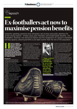 Ex-footballers act now to maximise pension benefits