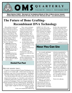 The Future of Bone Grafting- Recombinant DNA Technology