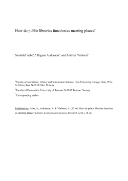 How do public libraries function as meeting places?