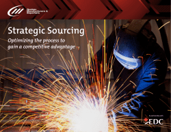 Strategic Sourcing: Optimizing the process to gain a competitive