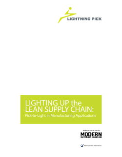 LIGHTING UP the LEAN SUPPLY CHAIN