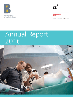 Annual Report 2016 - Master in Biomedical Engineering