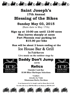 Blessing of the Bikes Flyer - St. Joseph School, Fairhaven