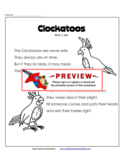 Clockatoos - Super Teacher Worksheets