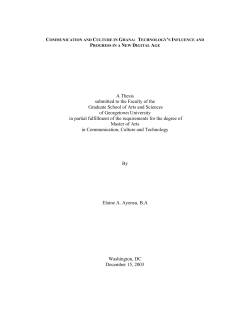 Communication And Culture In Ghana