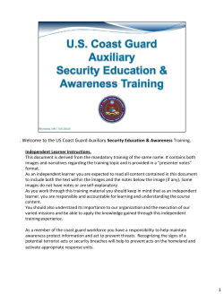 1 . Welcome to the US Coast Guard Auxiliary