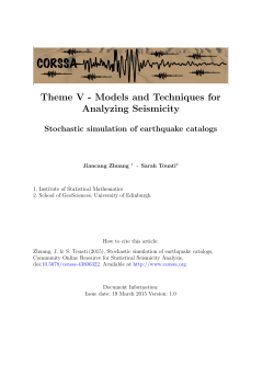 Stochastic simulation of earthquake catalogs