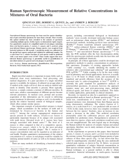 Raman Spectroscopic Measurement of Relative Concentrations in