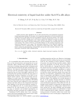 Electrical resistivity of liquid lead-free solder Sn-0.7Cu
