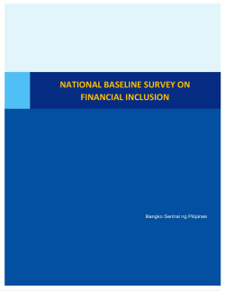 National Baseline Survey on Financial Inclusion
