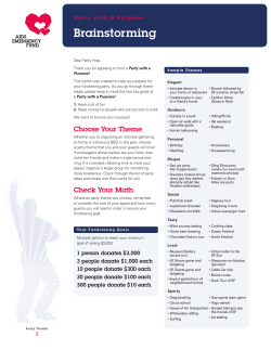 Party with a Purpose!