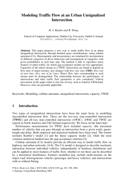 Modeling Traffic Flow at an Urban Unsignalized Intersection
