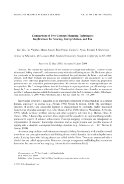Comparison of two concept-mapping techniques