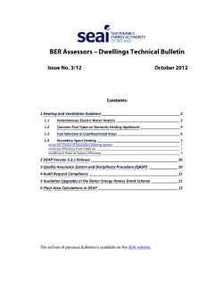 October 2012 Technical Bulletin
