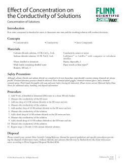 Effect of Concentration on the Conductivity of Solutions