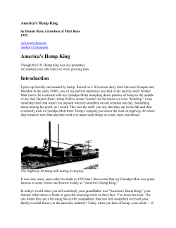 America`s Hemp King Introduction